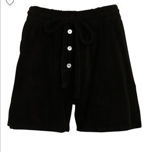 BNWT DONNI terry sweatshorts black size small